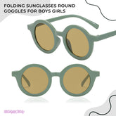 Kids Sunglasses Stylish and Compact Kids Eyewear for Summer (Grey)